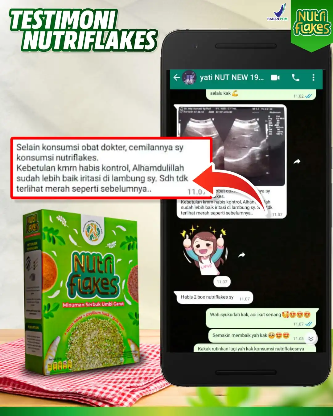 Testimoni Nutriflakes 1